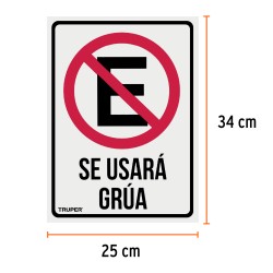 Letrero de senalizacion "no estacionarse"  25 x 34 cm