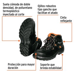 Zapatos dielectricos con casquillo  no.25  negro