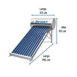 Calentador de agua solar 130 litros 2 o 3 personas