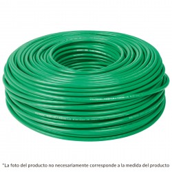 Cable thhw  ls  14 awg  color verde rollo 100 m