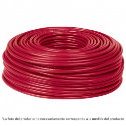 Cable thhw  ls  10 awg  color rojo rollo 100 m