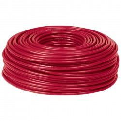 Cable thhw  ls  8 awg  color rojo rollo 100 m