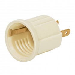 Portalampara de baquelita  con adaptador  marfil  volteck