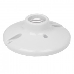 Portalampara de porcelana  4  1/2"  circular  volteck