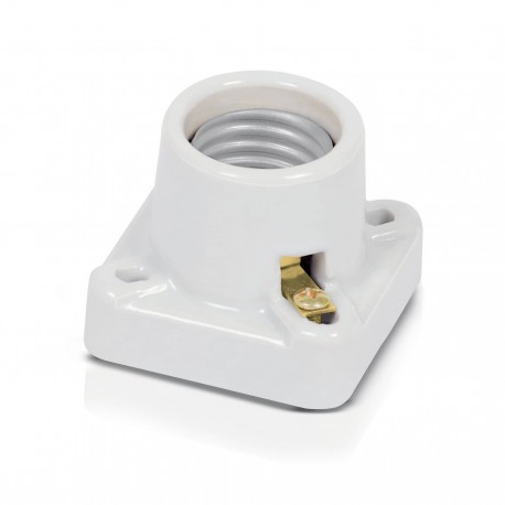 Portalampara de porcelana  cuadrado  volteck