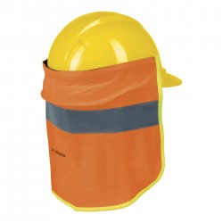 Cubrenuca para casco  con reflejante color naranja  30 cm